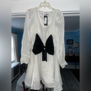 Nasty Gal We Wanna Bow More Balloon Sleeve Mini Dress